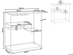 Carrinho De Cozinha Preto Marcola