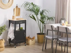 Carrinho De Cozinha Preto Siena