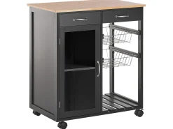 Carrinho De Cozinha Preto Boves