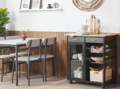 Carrinho De Cozinha Preto Boves