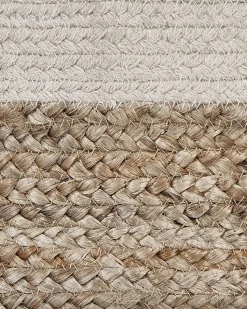 Cesta Em Juta Natural Creme E Branca Sonipat