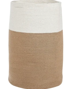 Cesto De Algodao Creme E Branco Ardesen