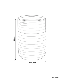 Cesto De Algodao Creme E Branco Ardesen