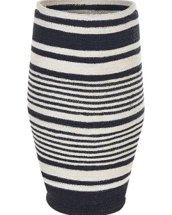 Cesto Em Algodao Branco E Preto Arrah