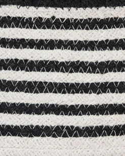 Cesto Em Algodao Branco E Preto Arrah