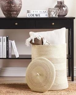 Cesto Em Algodao Creme Claro Silopi