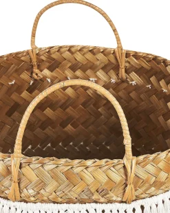 Cesto Em Bambu Natural 40 X 40 Cm Mesuji