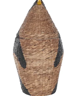 Cesto Em Forma De Pinguim Em Fibra De Jacinto De Agua Cor Natural Hadzabe
