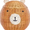 Cesto Em Forma De Urso Em Rattan Cor Natural Himba