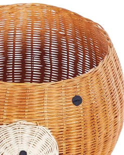Cesto Em Forma De Urso Em Rattan Cor Natural Himba
