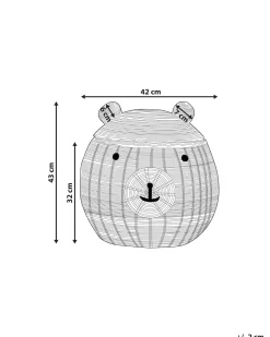 Cesto Em Forma De Urso Em Rattan Cor Natural Himba