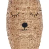 Cesto Em Forma De Urso Em Fibra De Jacinto De Agua Cor Natural Sambur