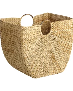 Cesto Em Jacinto De Agua Em Cor Natural Washuk