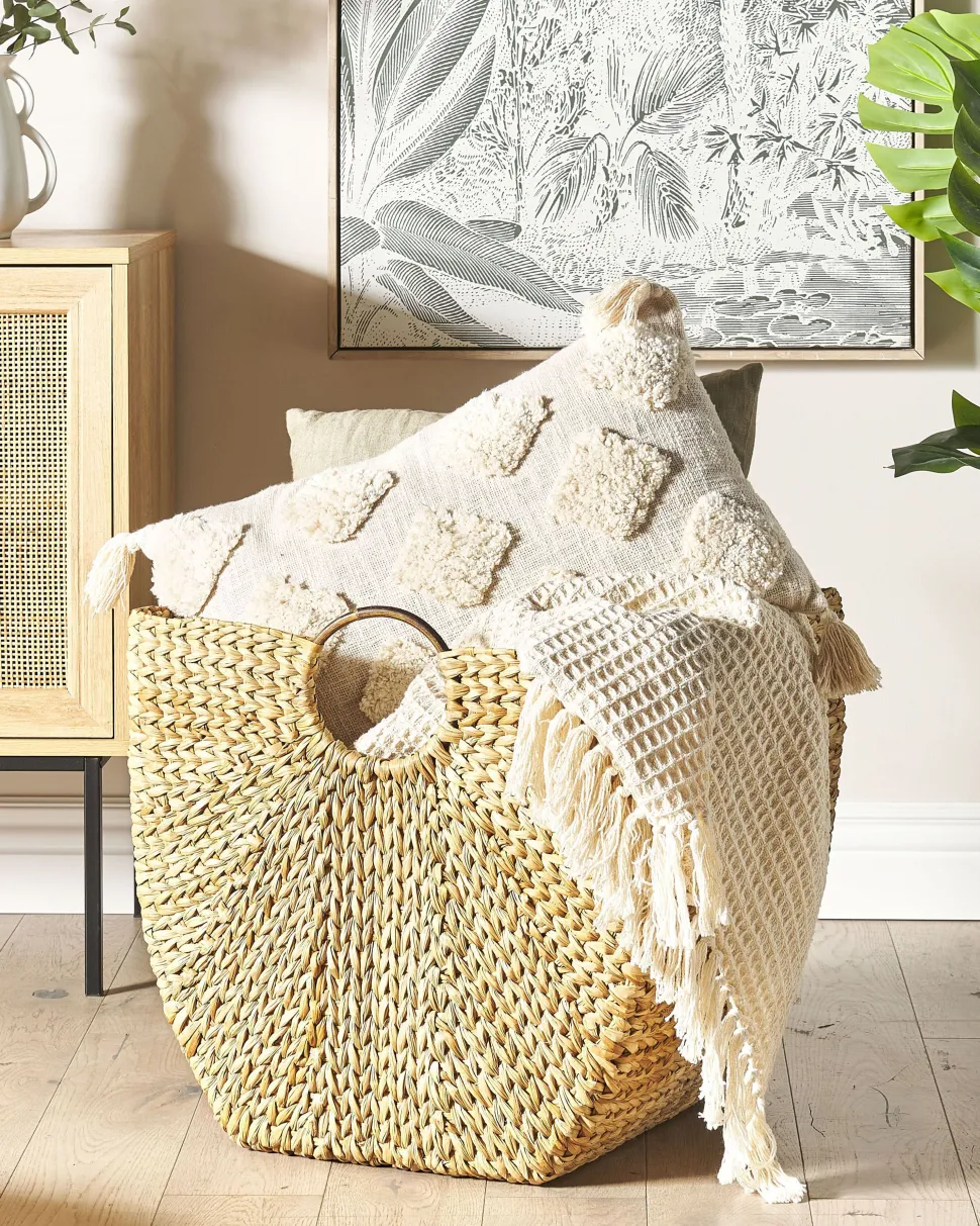 Cesto Em Jacinto De Agua Em Cor Natural Washuk