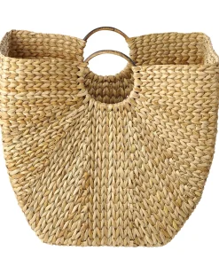 Cesto Em Jacinto De Agua Em Cor Natural Washuk