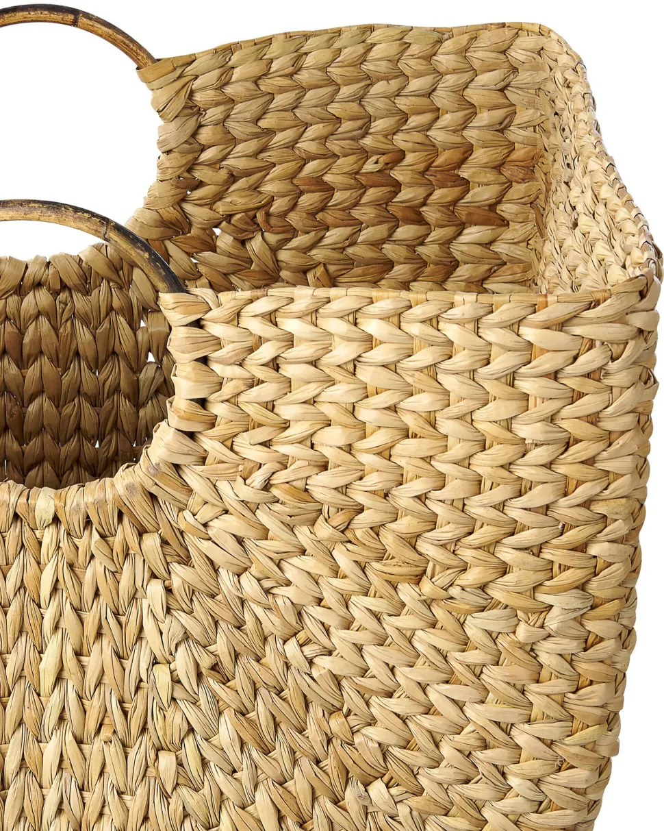 Cesto Em Jacinto De Agua Em Cor Natural Washuk