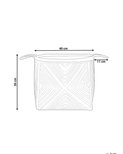 Cesto Em Juta Natural Creme E Preta Kolhapur