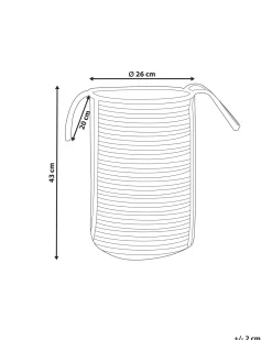 Cesto Em Juta Natural Creme E Preta Jhansi