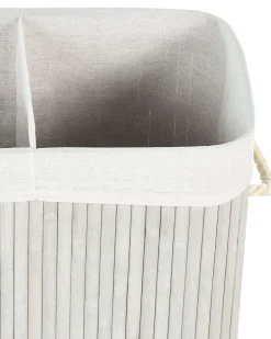 Cesto Em Madeira De Bambu Cinzenta 60 Cm Kandy