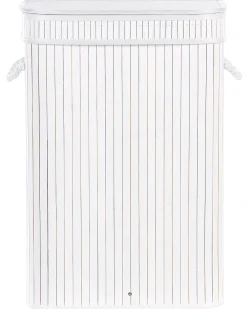 Cesto Em Madeira De Bambu Branca 60 Cm Kalutara