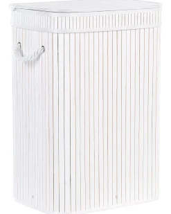 Cesto Em Madeira De Bambu Branca 60 Cm Kalutara