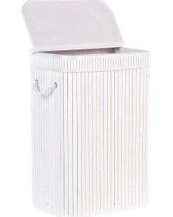 Cesto Em Madeira De Bambu Branca 60 Cm Kalutara