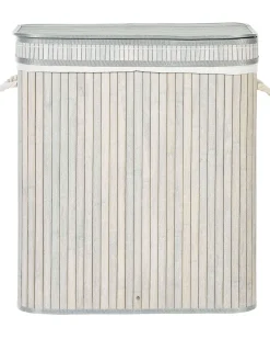 Cesto Em Madeira De Bambu Cinzenta 60 Cm Kalthota