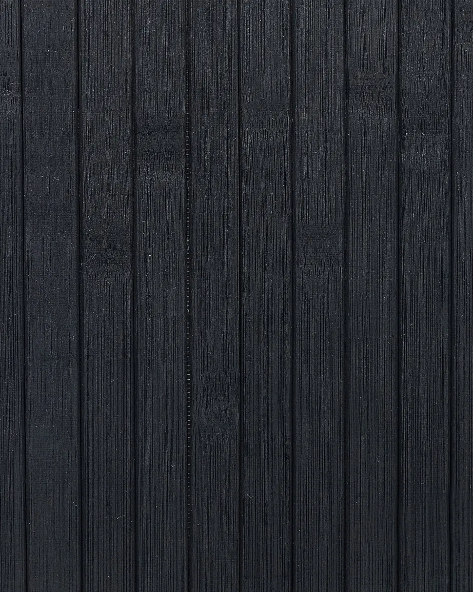 Cesto Em Madeira De Bambu Preta E Branca 60 Cm Komari