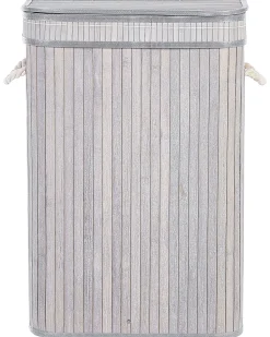 Cesto Em Madeira De Bambu Cinzenta 60 Cm Kalutara