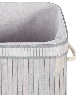 Cesto Em Madeira De Bambu Cinzenta 60 Cm Kalutara