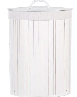 Cesto Em Madeira De Bambu Branca 60 Cm Matara