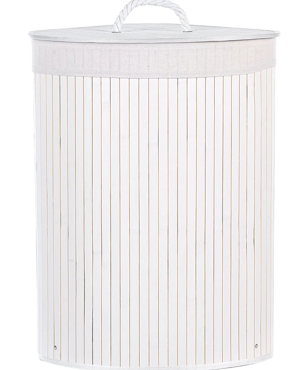 Cesto Em Madeira De Bambu Branca 60 Cm Matara