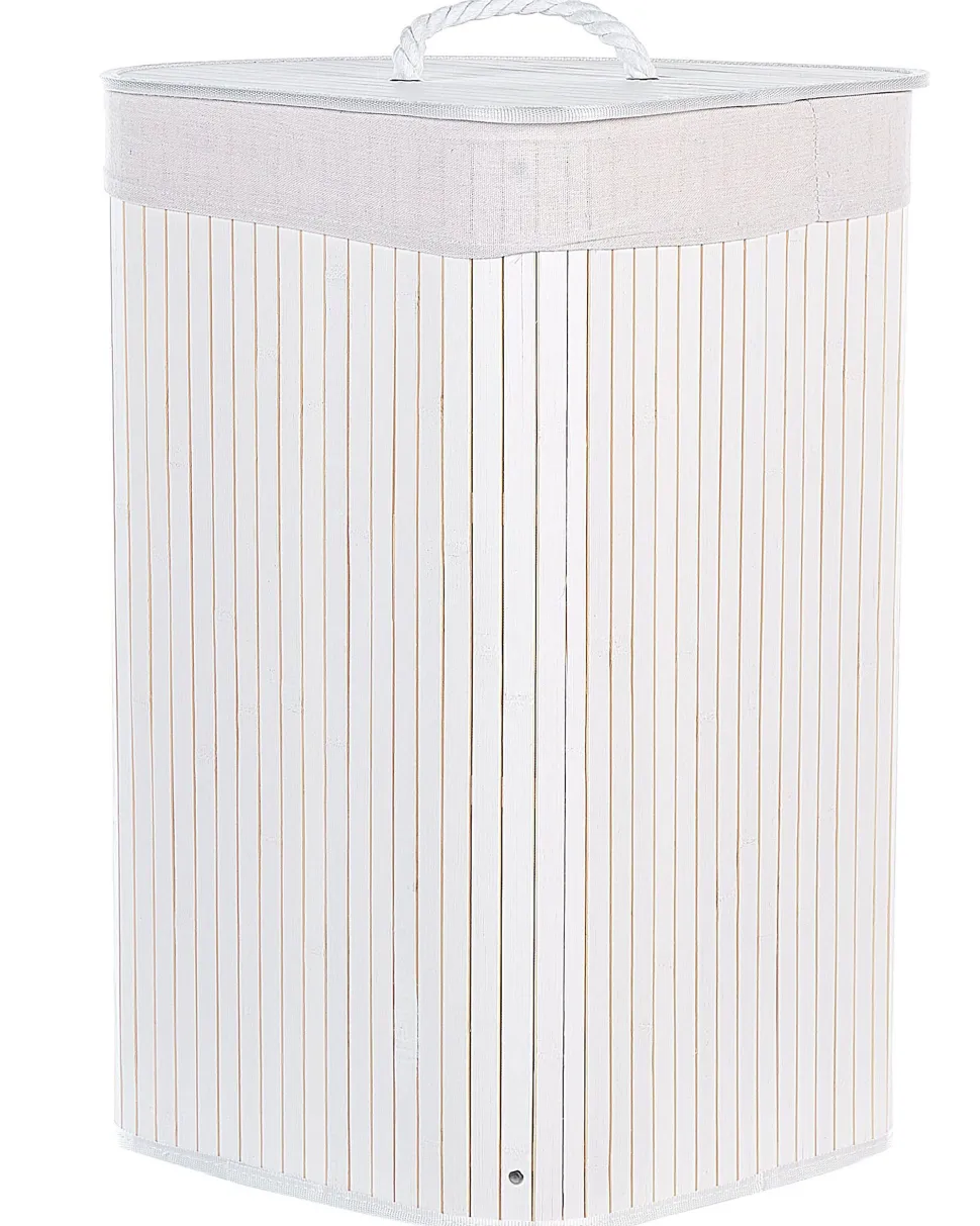 Cesto Em Madeira De Bambu Branca 60 Cm Matara