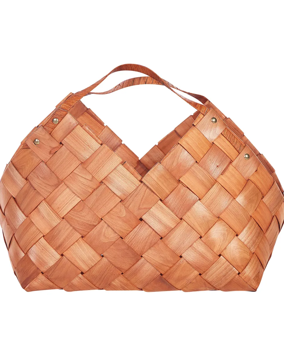 Cesto Em Madeira De Cor Natural Qara