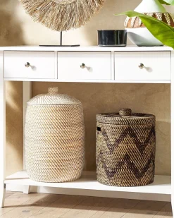 Cesto Em Rattan Natural 26 Cm Bohorok