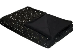 Cobertor Preto E Dourado 130 X 180 Cm Alazeya