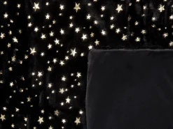 Cobertor Preto E Dourado 130 X 180 Cm Alazeya