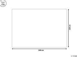 Colcha Com Relevo Cinzenta 220 X 240 Cm Alamut