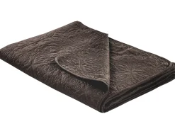 Colcha Com Relevo E Duas Almofadas Castanhas 220 X 240 Cm Rayen