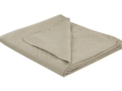Colcha Com Relevo E Duas Almofadas Taupe 200 X 220 Cm Shush
