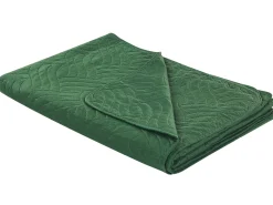 Colcha Com Relevo E Duas Almofadas Verdes 140 X 210 Cm Babak
