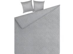 Colcha Com Relevo E Duas Almofadas Cinzentas 140 X 210 Cm Alamut
