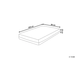 Colchao De Espuma De Memoria E Capa Removivel Firme 80 X 200 Cm Glee
