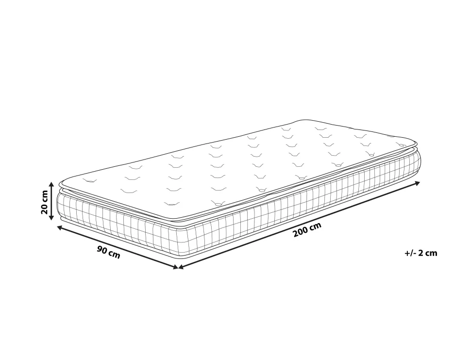 Colchao De Espuma De Memoria Firme 90 X 200 Cm Charm
