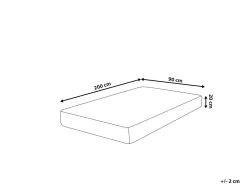 Colchao De Espuma Duplo Com Capa Removivel Medio 90 X 200 Cm Pearl