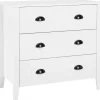 Comoda Com 3 Gavetas Branca Donovan