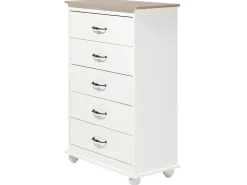 Comoda Com 5 Gavetas Branca Sharon