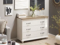 Comoda Com 3 Gavetas Branca Everett