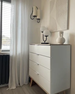 Comoda Com 4 Gavetas Branca Walpi