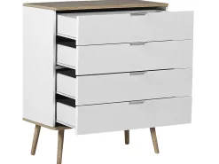 Comoda Com 4 Gavetas Branca Walpi